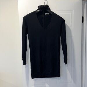 Bailey 44 Women’s Black V-Neck Sweater Dress with Black Rhinestone Collar